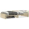 vidaXL Cadre de lit sans matelas ch&ecirc;ne sonoma 90x190 cm