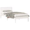 vidaXL Cadre de lit avec t&ecirc;te de lit Blanc 90 x 210 cm Pin massif