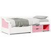 vidaXL Lit de jour et 3 tiroirs sans matelas IRUN blanc rose 90x200 cm