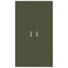 vidaXL Armoire de rangement 2 pcs Vert olive 80 x 40 x 140 cm Acier
