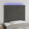 vidaXL T&ecirc;te de lit &agrave; LED Gris fonc&eacute; 100x5x118/128 cm Velours