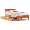 vidaXL Cadre de lit sans matelas cire marron 100x200cm bois pin massif