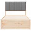 vidaXL Cadre de lit avec t&ecirc;te de lit rembourr&eacute;e Gris clair