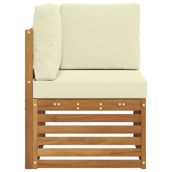 vidaXL Canap&eacute; d'angle ext&eacute;rieur Bois d'Acacia Massif Naturel