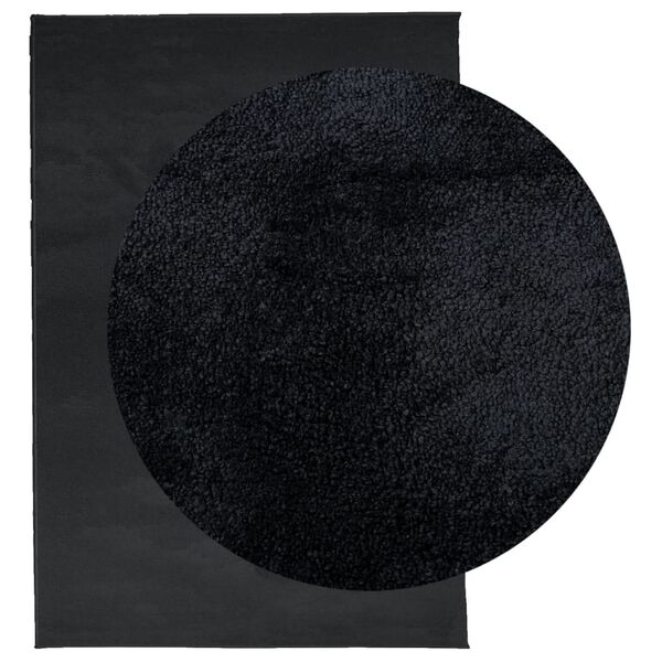 vidaXL Tapis OVIEDO &agrave; poils courts noir 200x280 cm