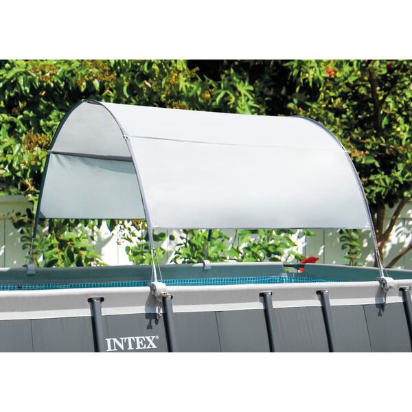 Intex Auvent pour piscine Gris clair