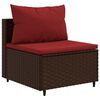 vidaXL Salon de jardin avec coussins 8 pcs marron résine tressée