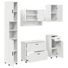 vidaXL Ensemble de mobilier de salle de bain avec tiroir 5 pcs Blanc