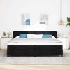 vidaXL Lit &agrave; ressorts avec matelas Noir 200 x 200 cm tissu