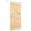 vidaXL Porte coulissante Naturel et Blanc 90 x 210 cm