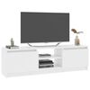 vidaXL Meuble TV Blanc 120x30x35,5 cm Bois d'ing&eacute;nierie
