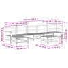 vidaXL Salon de jardin 7 pcs bois massif douglas