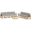 vidaXL Ensemble de canap&eacute;s d'ext&eacute;rieur 9 pc Blanc et gris clair