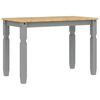 vidaXL Table &agrave; manger Corona gris 112x60x75 cm bois massif de pin