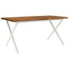 vidaXL Table &agrave; manger en bord vivant 160 x 90 x 75 cm
