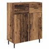 vidaXL Haut Armoire 2 pcs Bois Ancien Bois Agglom&eacute;r&eacute; et Verre