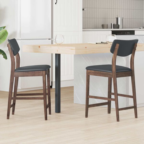 vidaXL Chaises de salle &agrave; manger 2 pcs Marron Clair 48 x 49 x 95 cm