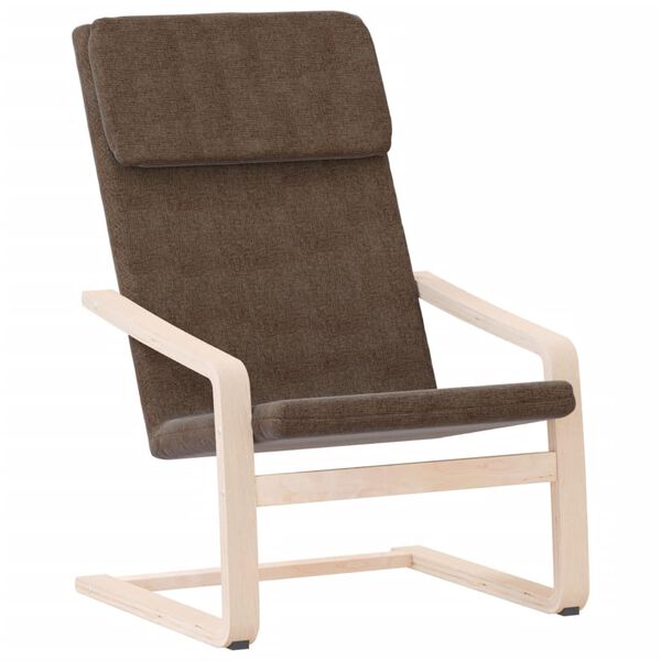 vidaXL Chaise de relaxation Marron fonc&eacute; Tissu