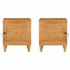 vidaXL Cabinet de chevet 2 pcs Marron Clair 40 x 33 x 46 cm