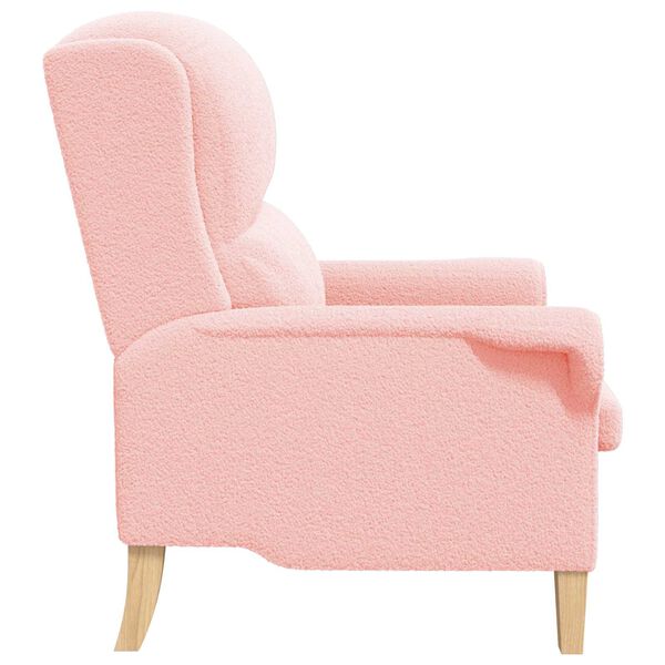 vidaXL fauteuil Rose 76 x 94 x 102 cm Tissu en Sherpa doux