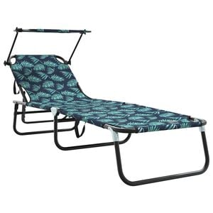 vidaXL Chaise longue pliante oxford Multicolore