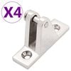 vidaXL Charni&egrave;res de pont de bateau pour toit bimini 4 pcs Inox
