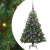 vidaXL Sapin de No&euml;l artificiel avec 150 LED Vert 120 cm PE et PVC