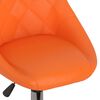 vidaXL Chaises pivotantes &agrave; manger lot de 4 orange similicuir