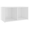 vidaXL Meuble TV blanc brillant 72x35x36,5 cm bois d&rsquo;ing&eacute;nierie