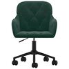 vidaXL Chaise pivotante de bureau Vert fonc&eacute; Velours