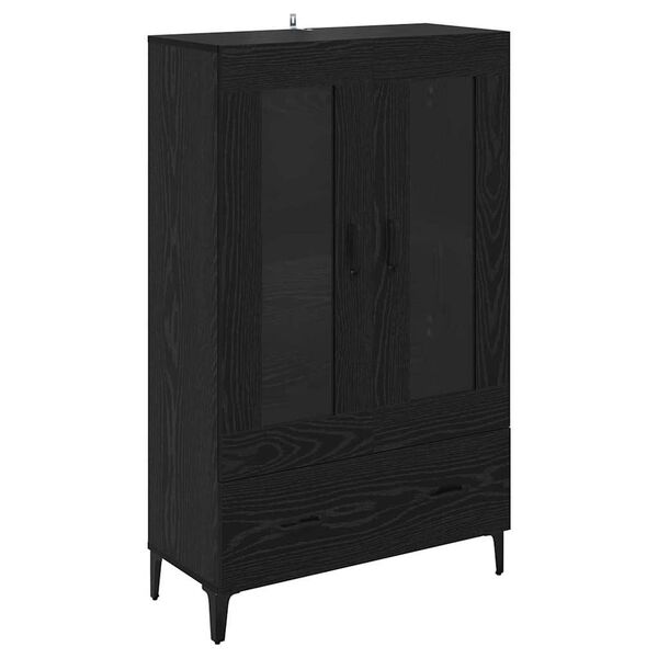 vidaXL Haut Armoire avec tiroir Ch&ecirc;ne noir 70 x 31 x 115 cm