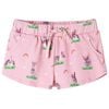 vidaXL Short pour enfants avec cordon de serrage rose clair 128