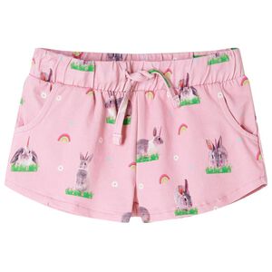 vidaXL Short pour enfants avec cordon de serrage rose clair 128
