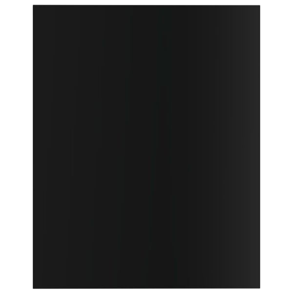 vidaXL Panneaux de bibliothèque 8 pcs noir brillant bois d’ingénierie