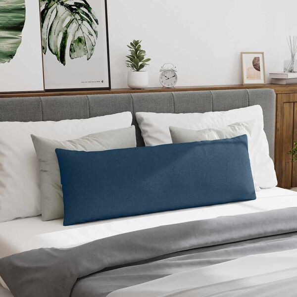 vidaXL Coussins de canap&eacute; 2 pcs Bleu 120 x 40 cm tissu