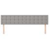 vidaXL T&ecirc;tes de lit 2 pcs Gris clair 80x5x78/88 cm Tissu