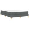 vidaXL Lit &agrave; ressorts avec matelas Gris fonc&eacute; 140 x 190 cm tissu