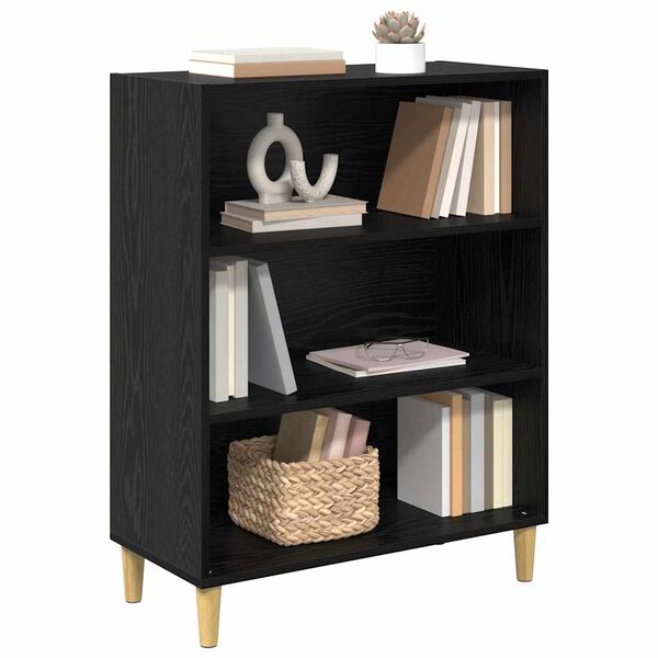 vidaXL Buffet Ch&ecirc;ne noir 69,5 x 32,5 x 90 cm Bois d'ing&eacute;nierie