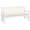 vidaXL Coussin de banc de jardin cr&egrave;me 150x50x7 cm tissu oxford