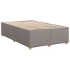 vidaXL Sommier &agrave; lattes de lit avec matelas taupe 120x190 cm tissu