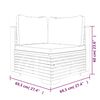 vidaXL Salon de jardin 7 pcs avec coussins Bois de teck solide
