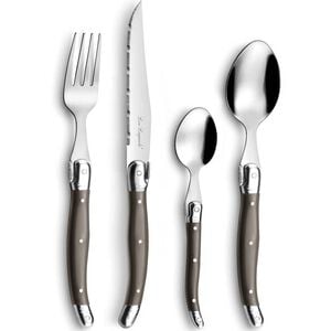 Lou Laguiole Ensemble de coutellerie 24 pcs Tradition Poivre