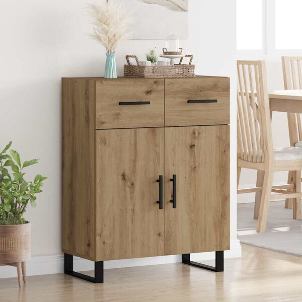 vidaXL Buffet Ch&ecirc;ne artisanal 69,5 x 34 x 90 cm Bois d'ing&eacute;nierie