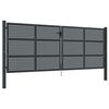 vidaXL Portail de jardin Anthracite 400 x 125 cm Acier
