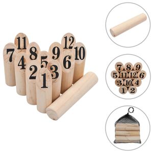 vidaXL Ensemble de jeu de Kubb à chiffres Bois