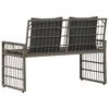 vidaXL Banc ext&eacute;rieur Uni Gris et Gris fonc&eacute; 116 x 55 x 82 cm