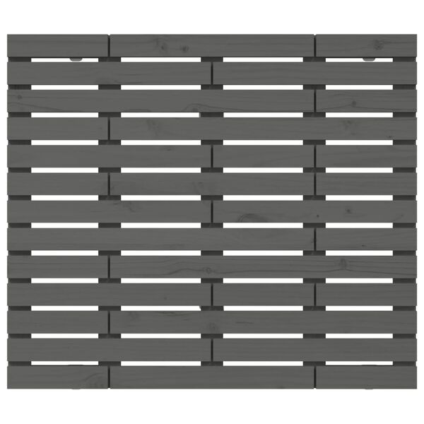 vidaXL T&ecirc;te de lit murale Gris 96x3x91,5 cm Bois massif de pin