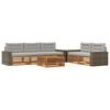 vidaXL Ensemble de canap&eacute;s d'ext&eacute;rieur 6 pc Naturel et gris clair