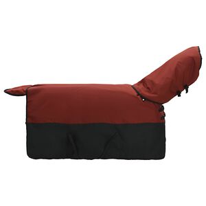 vidaXL Couverture &Eacute;quine Bordeaux et noir 75 cm Polyester