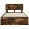 vidaXL Cadre de lit Ch&ecirc;ne Fum&eacute; 135 x 190 cm Bois d&rsquo;ing&eacute;nierie